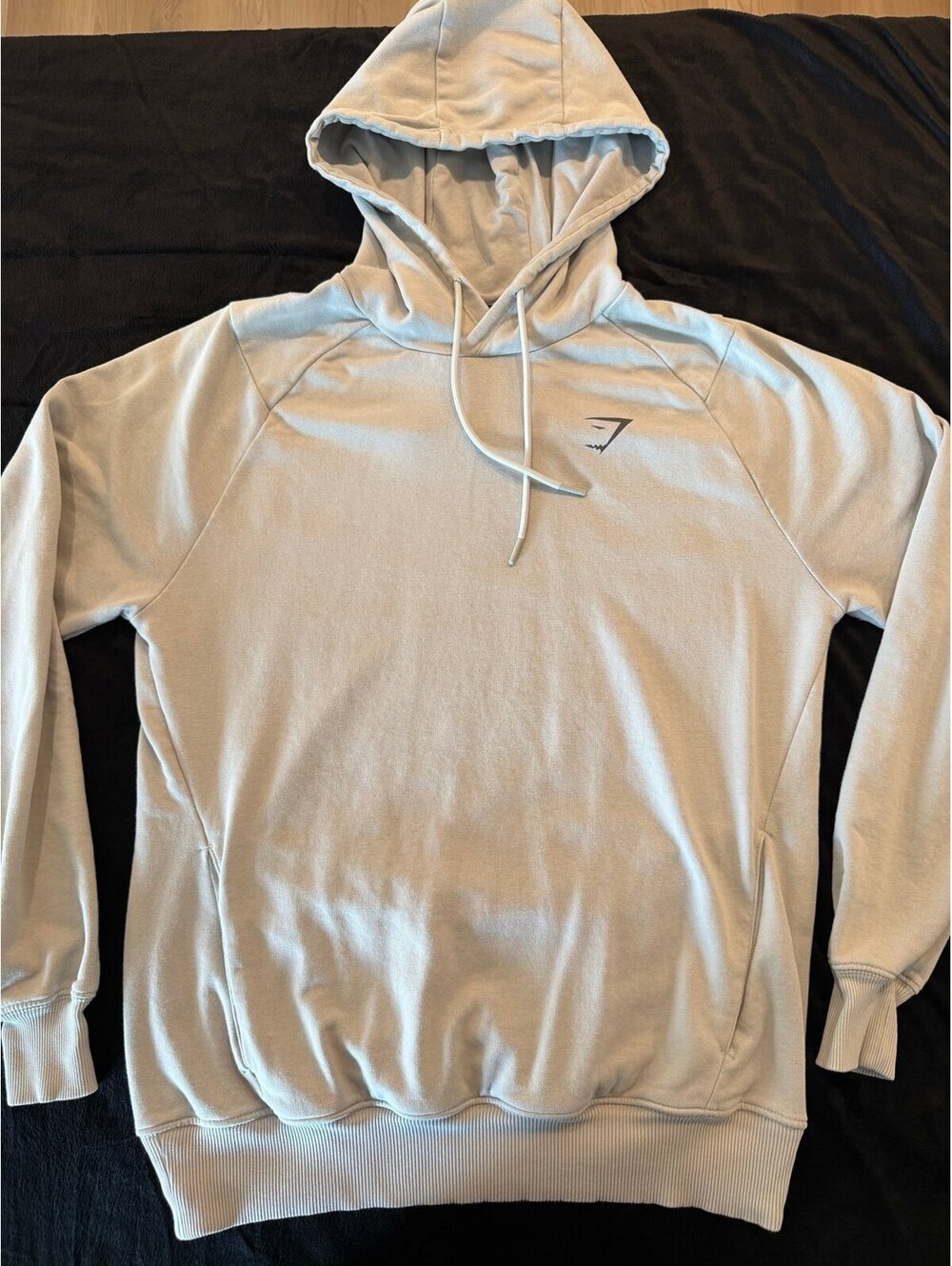 Gymshark Bold Hoodie Light Slate Grey Dotted Back Logo Men's Size Large
